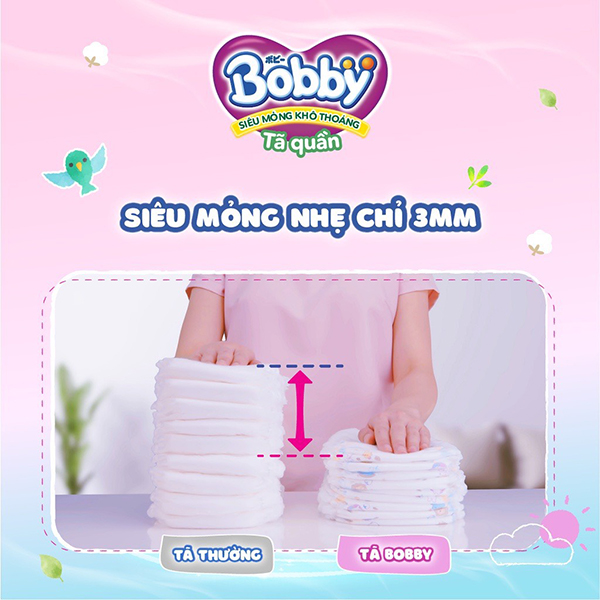 bỉm Bobby mỏng nhẹ 3mm