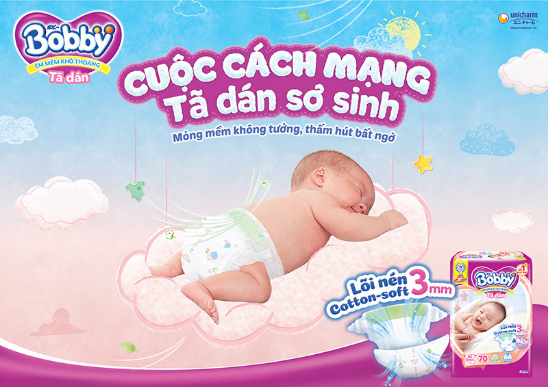 Chọn tã dán Bobby để bảo vệ con yêu tốt nhất