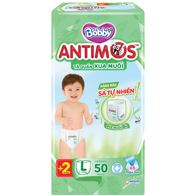 Tã Quần Xua Muỗi Bobby Antimos L