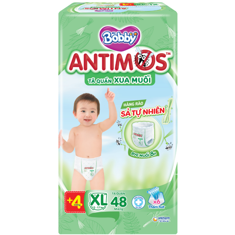 Tã Quần Xua Muỗi Bobby Antimos XL